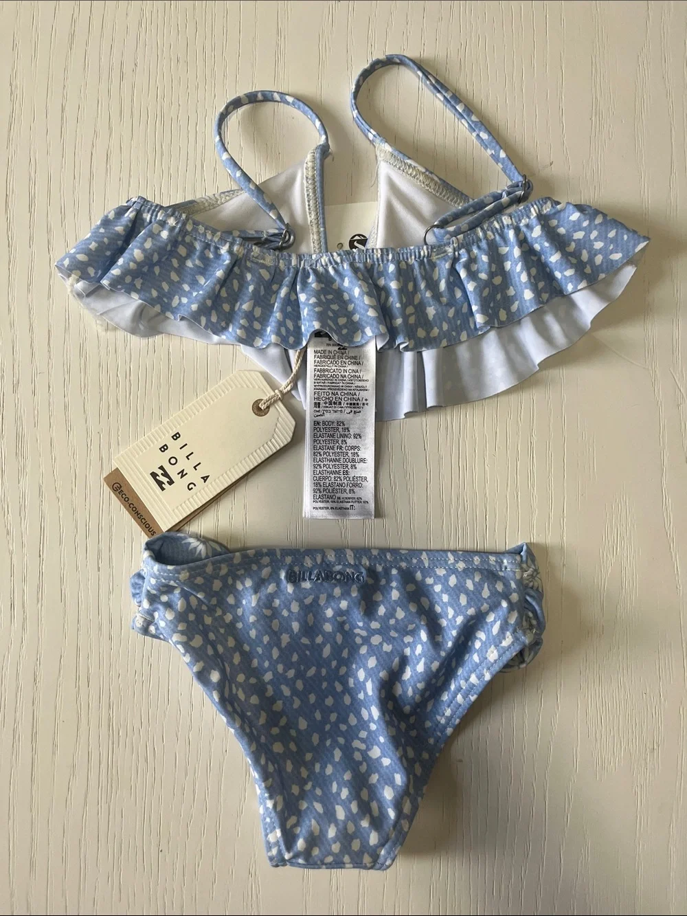 Billabong Light Blue Daisy Ruffle Two-Piece Swim Set